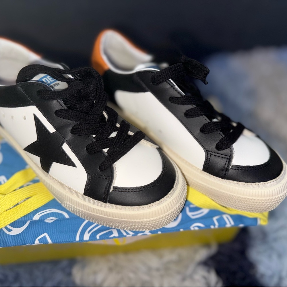 Golden Goose Black and White Kids Sneakers (Brand New)
